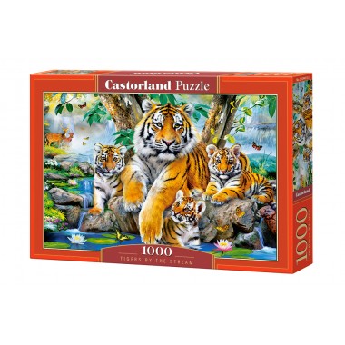 Castorland 1000 - Tigers to the waterfall