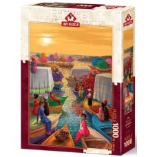 Art Puzzle 1000 - The colorful harbour