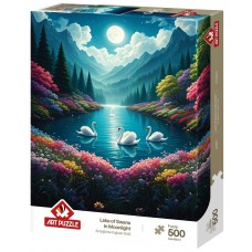 Art Puzzle 500 - Swan Lake in the Moonlight