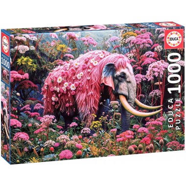 Educa 1000 - Elephant with floral motif