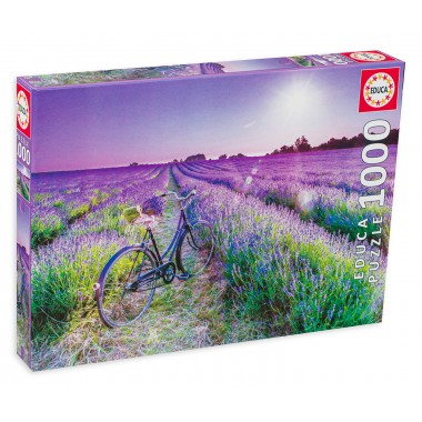 Educa 1000 - Bicycle in a lavender field
