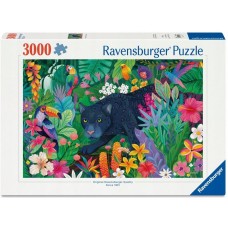 Ravensburger 3000 - Panther in the Blooming Jungle