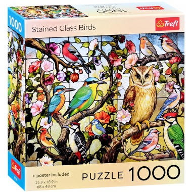 Trefl 1000 - Colored glass birds