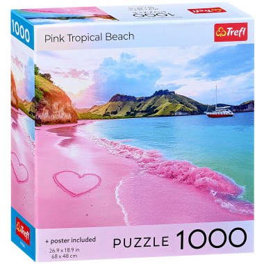 Trefl 1000 - Pink Tropical Beach